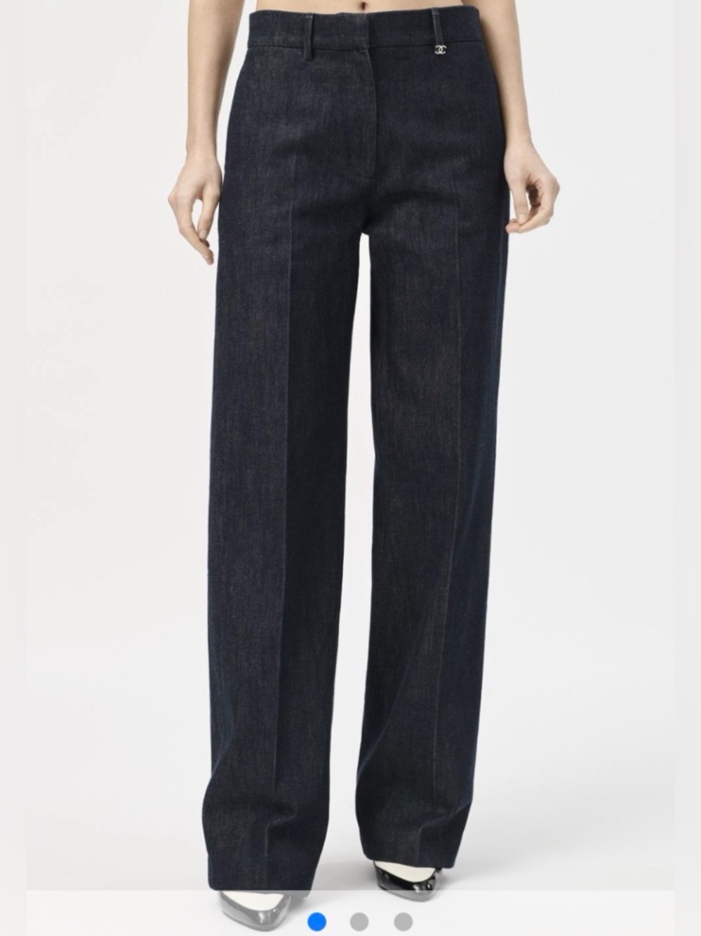 CHANEL 26 DARK BLUE JEAN TROUSER SIZE FR 36 / US 4 NWTS!